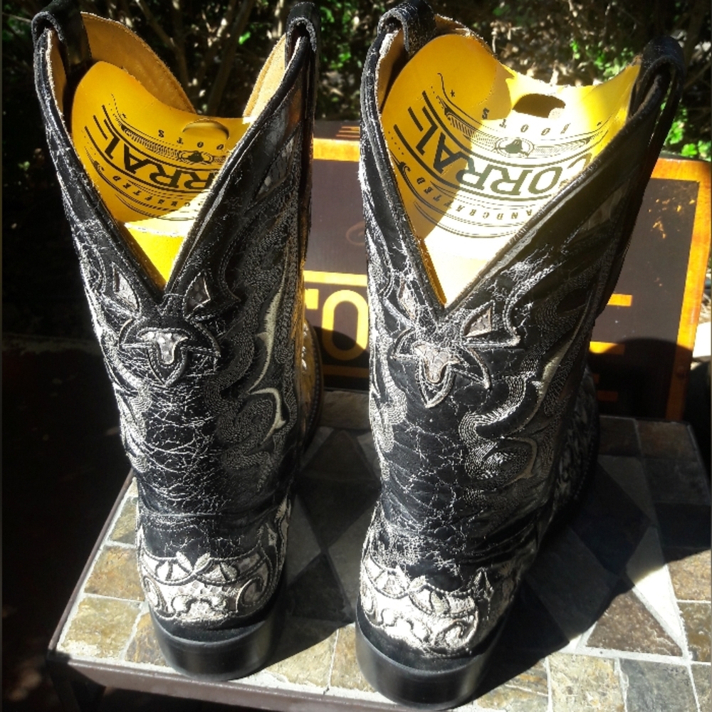 Genuine Python / Leather Handcrafted Western Boot… - image 2